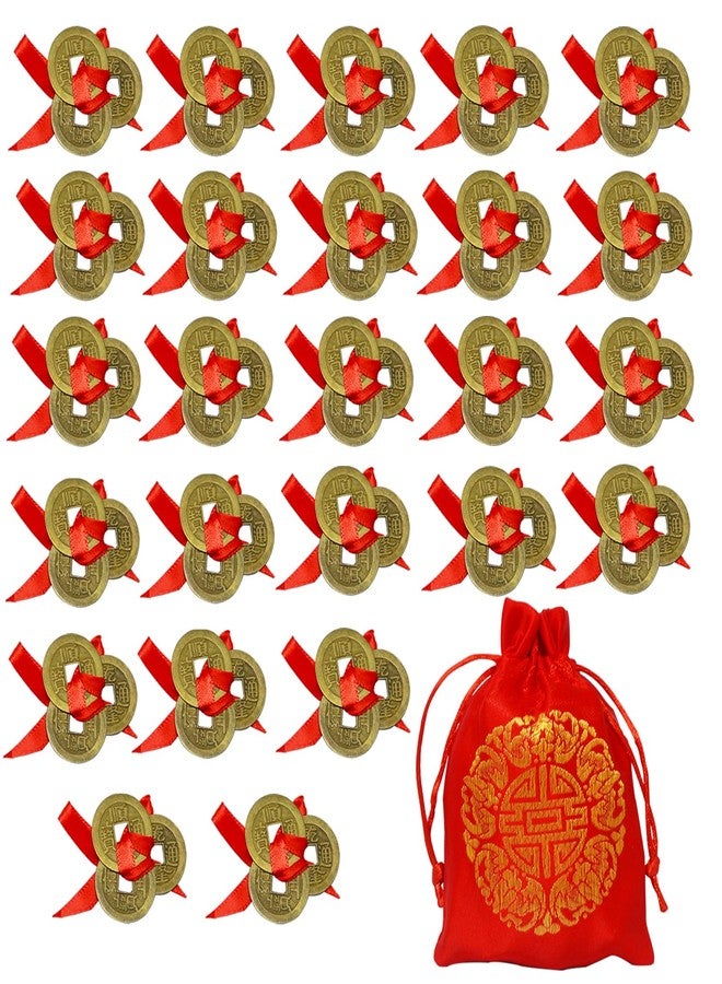 Fengshuibringluck Chinese Coins feng shui Good Luck Coins Three Emperors Wealth and Talismans (25PCS) - Image 1