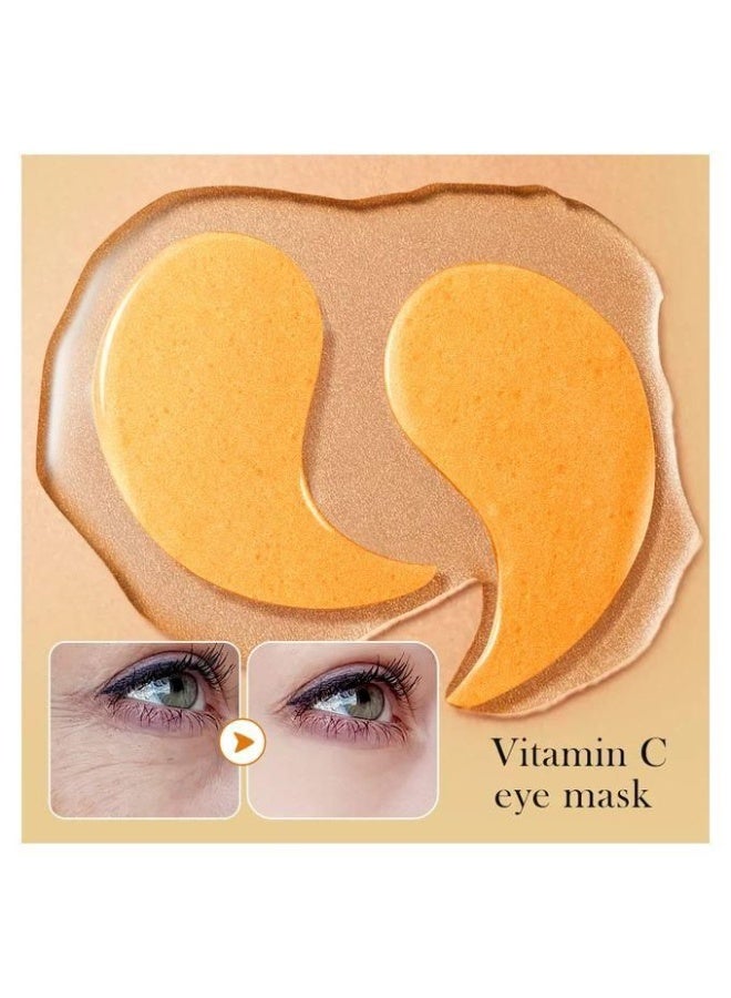 FAYANKOU 10 Pairs Eye Mask Under Eye Mask Anti Aging Eye Patches for Puffy Wrinkles Eyes Moisturizing and Reducing Dark Circles Eye Treatment Skin Care Eye Mask Patches Crystal Eye Sleeping Mask Vitamin C - Image 2