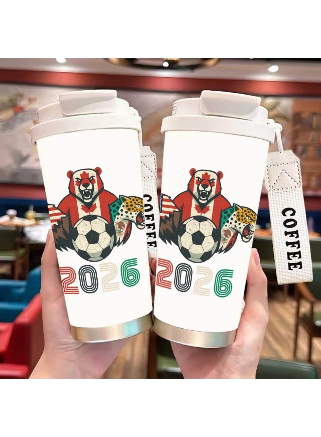 FIFA 520ml World Cup Printed Stainless Steel Insulated Water Bottle Double Wall Vacuum Thermal Flask Leakproof Cup for Hot & Cold Drinks - Image 3