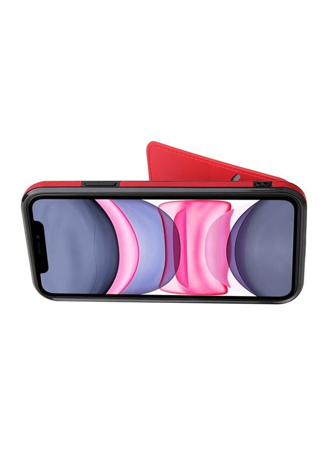 زبون حافظة لهاتف iPhone 11 مصنوعة من الجلد الناعم مع حقيبة ومحفظة وحافظة هاتف - Image 3