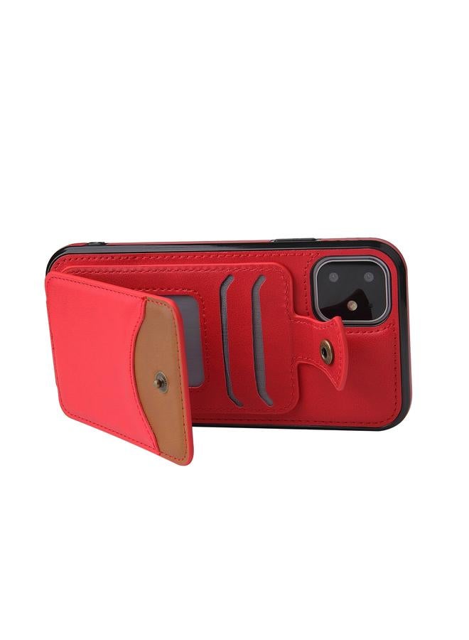 زبون حافظة لهاتف iPhone 11 مصنوعة من الجلد الناعم مع حقيبة ومحفظة وحافظة هاتف - Image 4