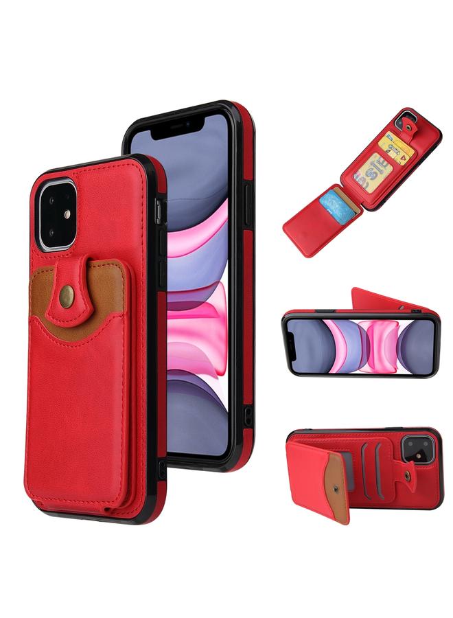 زبون حافظة لهاتف iPhone 11 مصنوعة من الجلد الناعم مع حقيبة ومحفظة وحافظة هاتف - Image 1