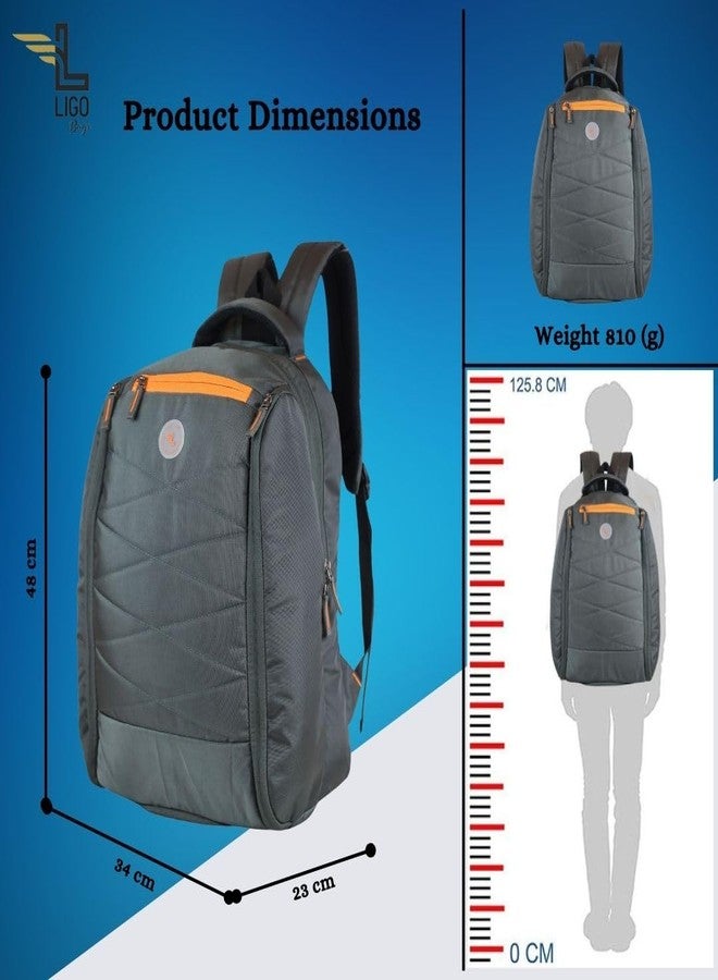 Ligo 19 Inch Medanta Laptop Bag 38 Liter Bags for Mens and Women organizer bag with 2 Side Botle Holder and Front Organizer and Key Holder bag for men - Image 4