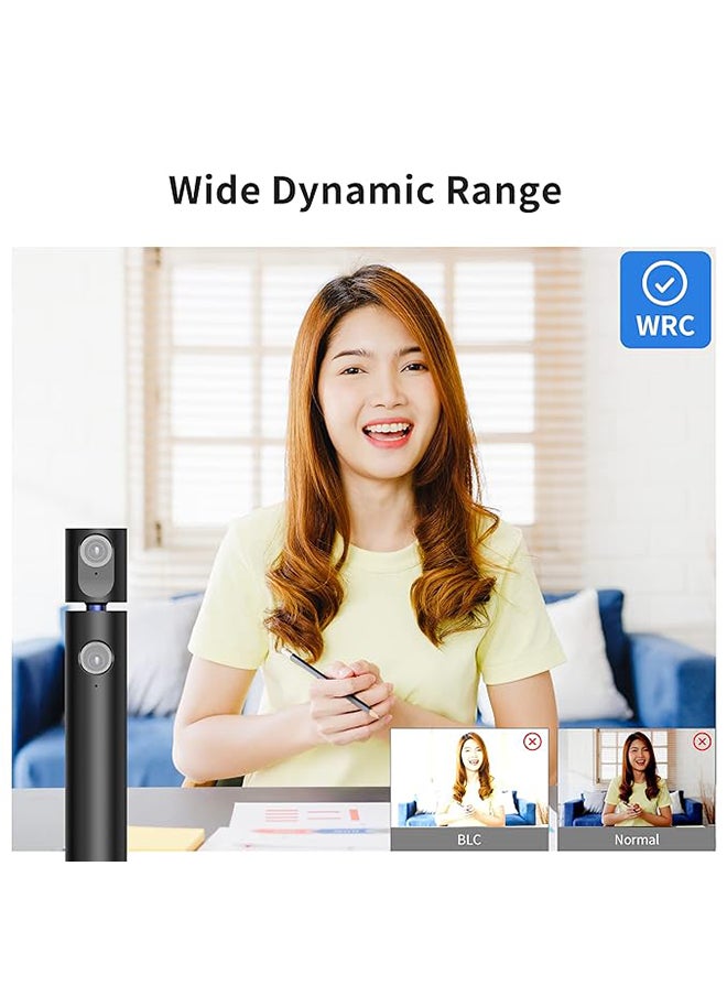 CZUR - Halo X Pro Streaming Dual Webcam, 1080P Web Camera with Microphone, USB Camera for Computer, 90° View, Plug & Play, Compatible with PC/Mac, for Skype/ - Image 1