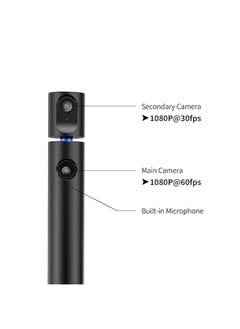 CZUR Halo X Pro Streaming Dual Webcam, 1080P Web Camera with Microphone, USB Camera for Computer, 90° View, Plug & Play, Compatible with PC/Mac, for Skype/  - Image 2