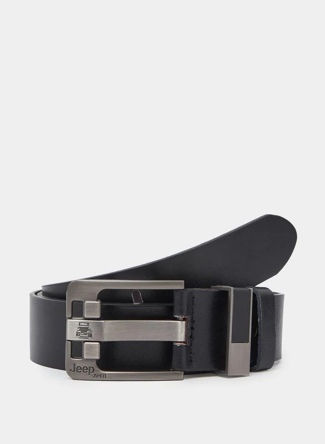 ستايلي Men Black Jeep Square Buckle Casual Belt