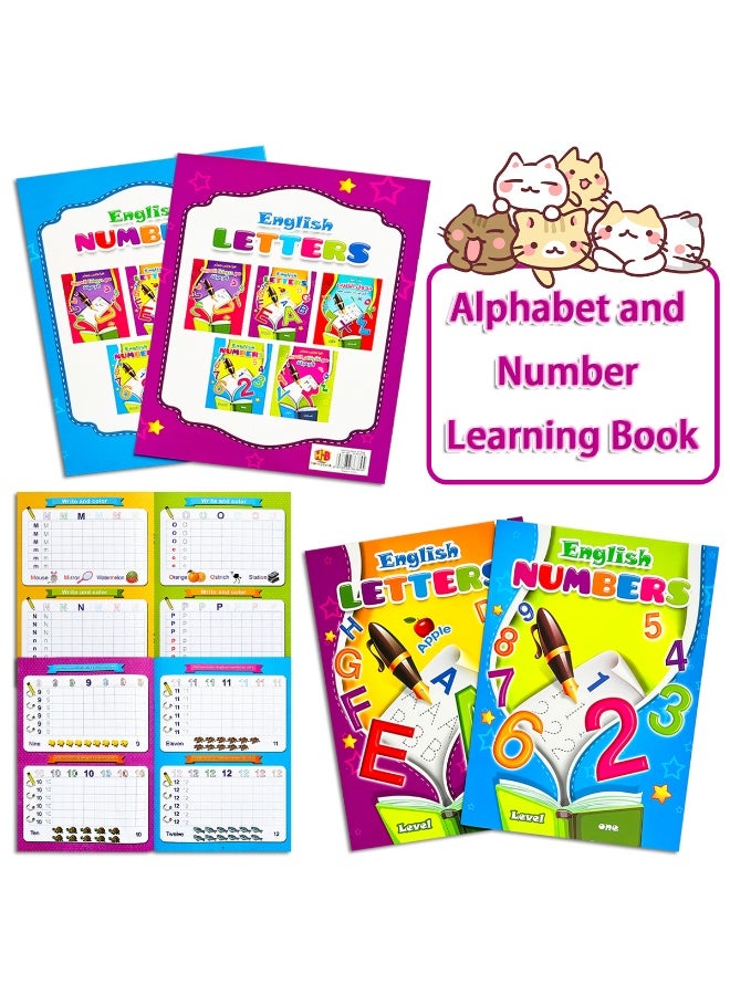 2-piece 16-page English alphabet workbook, math number workbook, fun after-school workbook, classroom and family teaching AIDS, fun spelling workbook for children's toys. - Image 2