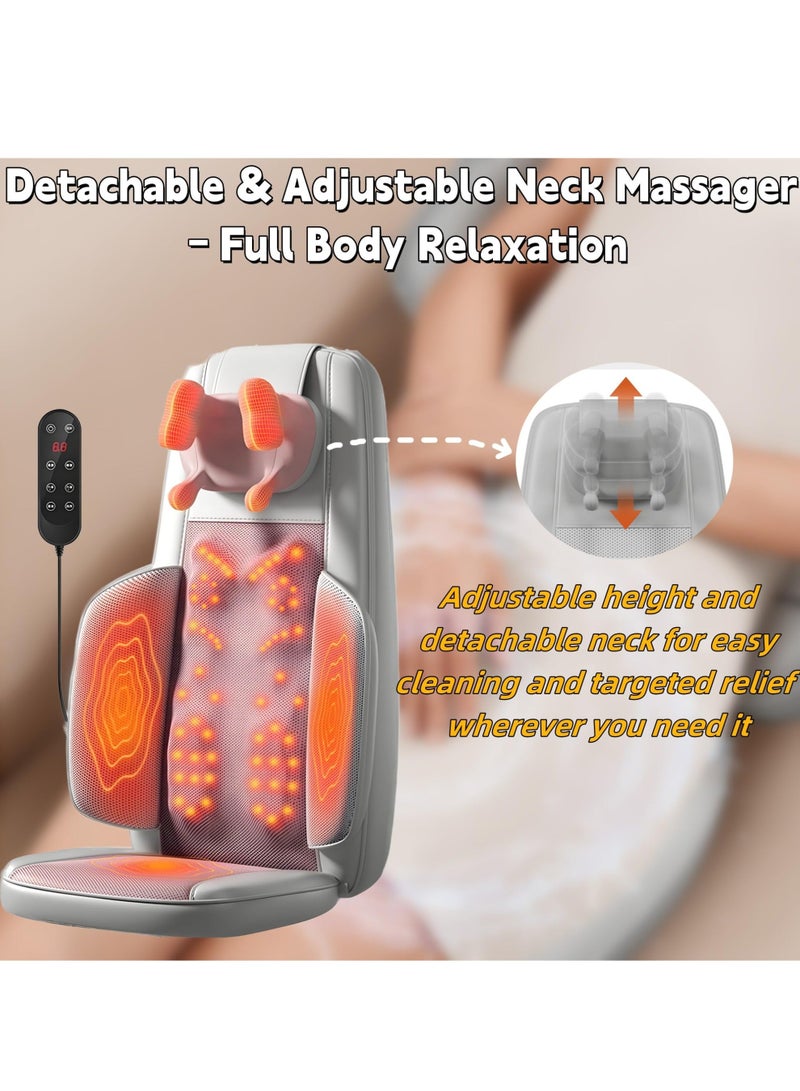 WALALLA Shiatsu Neck and Back Massager Cushion Ergonomic Stress Relief Deep Tissue Electric Shiatsu Massager with Heat for Neck Back Pain Relief Adjustable Intensity for Office Car Home Use - Image 5