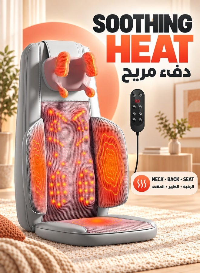 WALALLA Shiatsu Neck and Back Massager Cushion Ergonomic Stress Relief Deep Tissue Electric Shiatsu Massager with Heat for Neck Back Pain Relief Adjustable Intensity for Office Car Home Use - Image 3