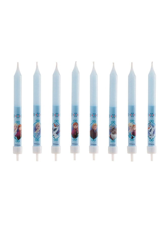 dekora Set of 3D Frozen for Childrens Cakes8 Decorative Birthday Candle Wax Multicoloured Standard Size - Image 1