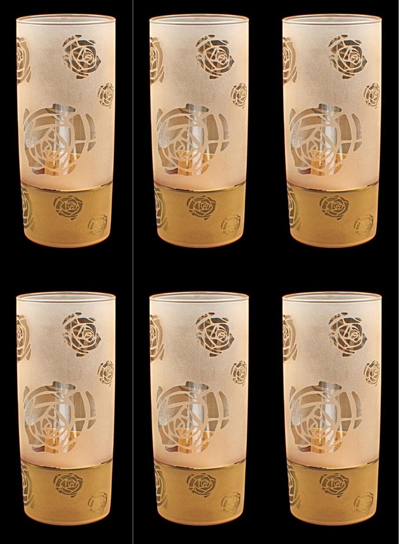 KuduArts Tumblers glass cups for water juice 6 pcs - Image 1