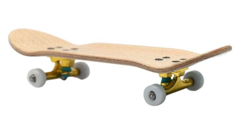 Teak Tuning 32mm Pro Fingerboard Heat Transfer Graphic Complete - Fully Assembled with Pro Level Parts - Pro Shaped Wood Deck (34x97mm), UltraSpin Wheels, Prodigy Trucks - Teal Yeti - Image 3