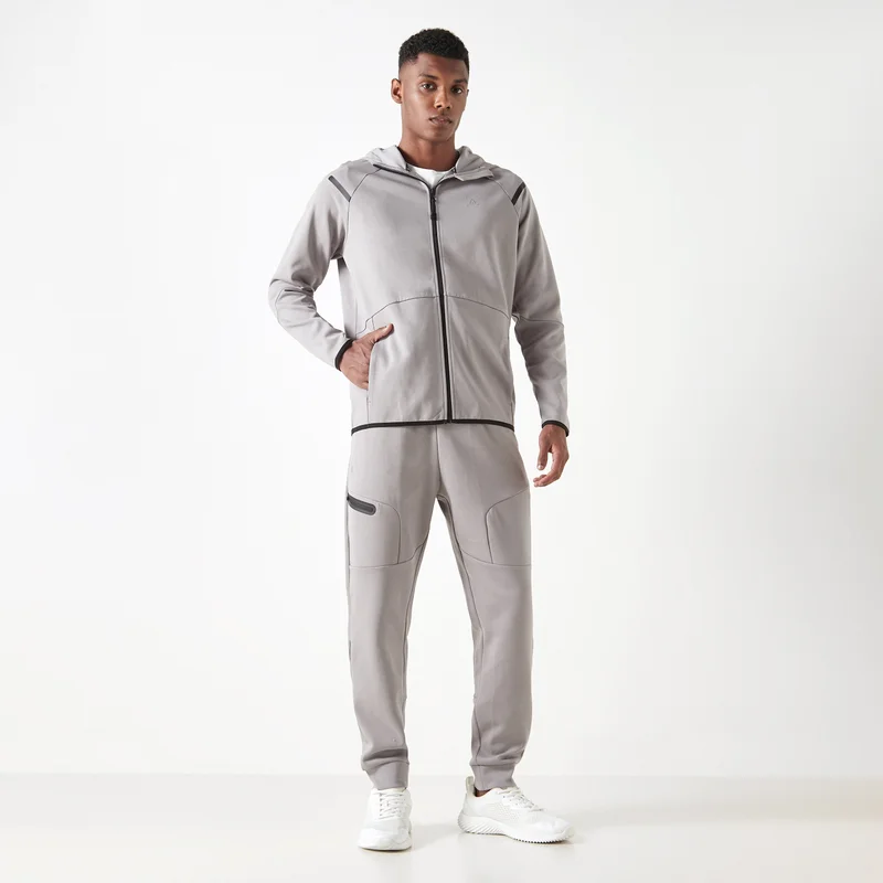 ADOT by Splash Panelled Sweatshirt with Hood and Pockets