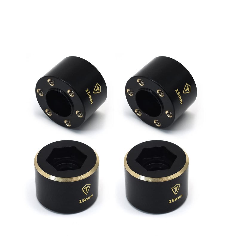 TREAL 19 Wheel Hubs Brass Weights 9mm12mm15mm18mm Widen Adapters Compatible with 110 RC Crawlers 15mm - Image 2