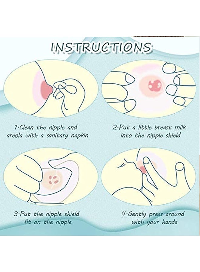 LLASIDO 8 Pcs Contact Nipple Shield for Breastfeeding Newborn Nipple Protector with Carrying Case Silicone Extender for Women Protecting Sore, Flat or Inverted - Image 4