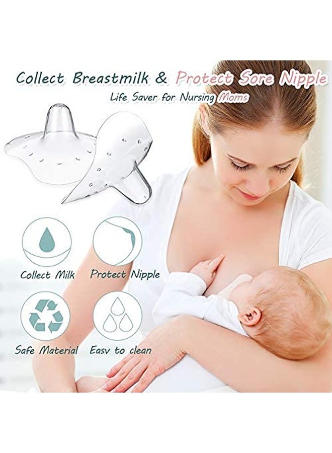 LLASIDO 8 Pcs Contact Nipple Shield for Breastfeeding Newborn Nipple Protector with Carrying Case Silicone Extender for Women Protecting Sore, Flat or Inverted - Image 3