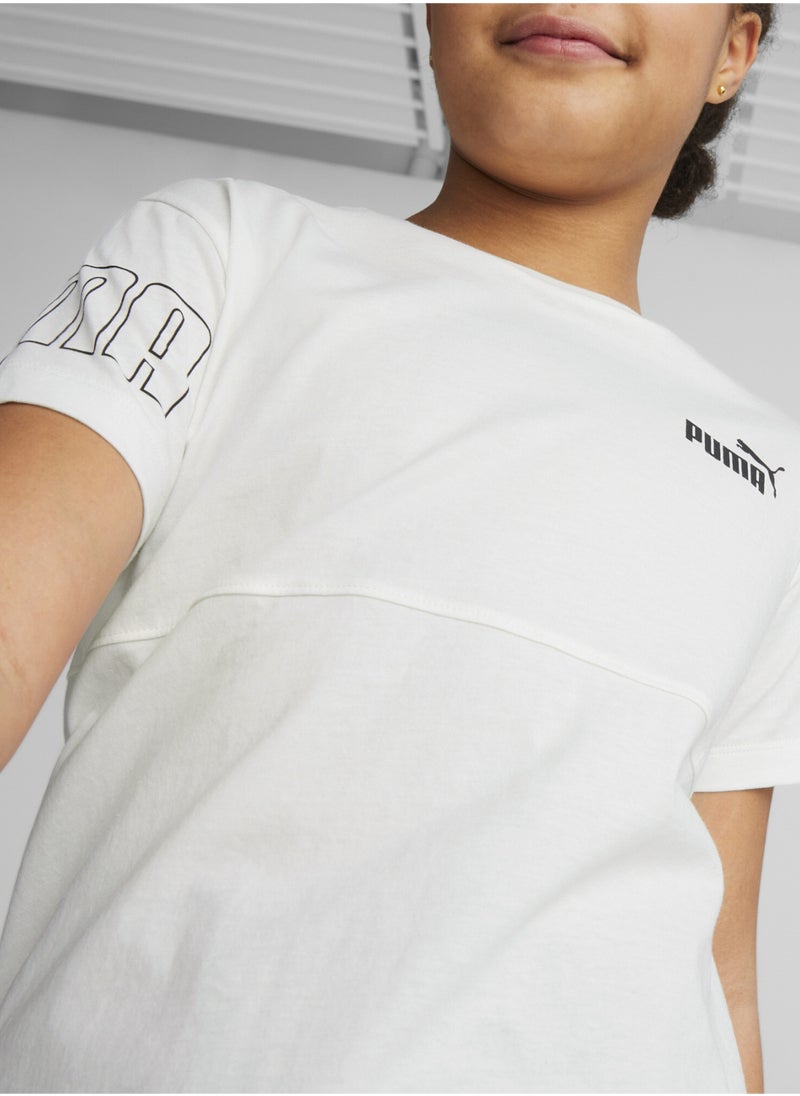 PUMA Power Kids Girls Colour Block T-Shirt  - Image 2