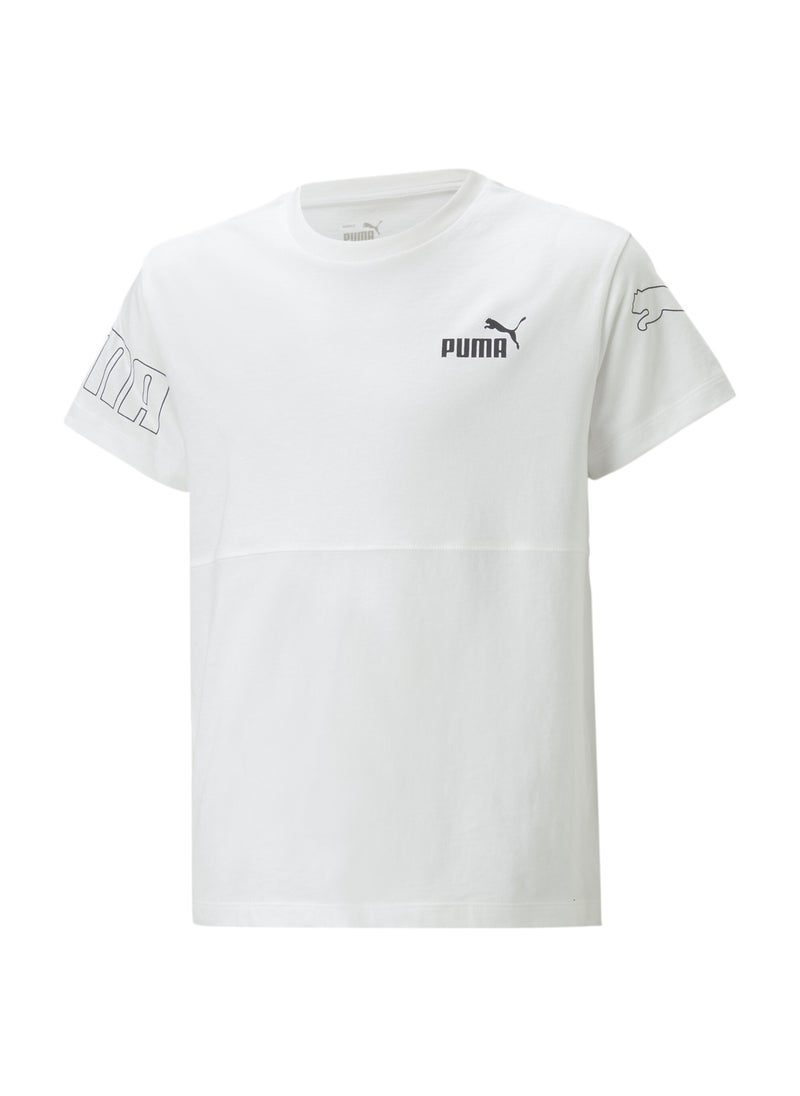 PUMA Power Kids Girls Colour Block T-Shirt  - Image 5