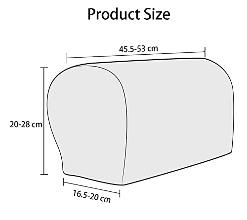 Chaexii Premium Polyester Sofa Arm Cover, Scratch Resistant Protector Covers, Washable, Elastic Armrest Covers for Square/Curved/Sloping Couch Armrests, 2Pcs (Black) - Image 4