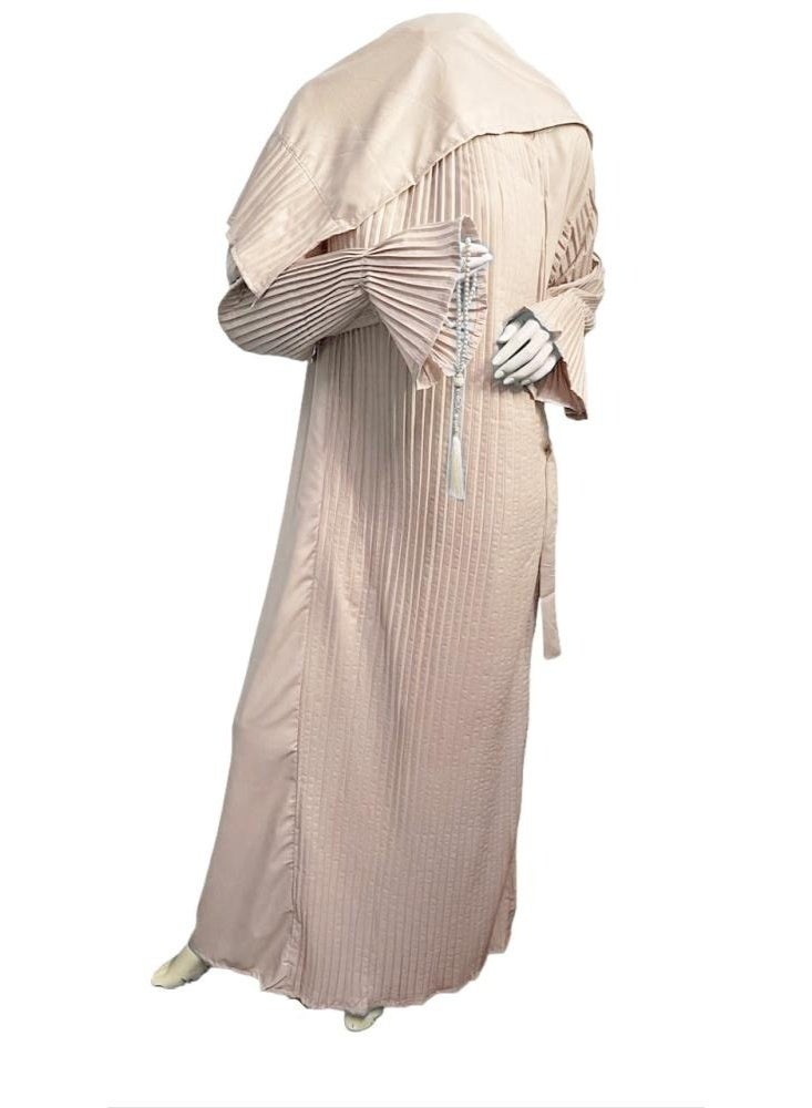 Noor Women's prayer shawl (pleated), wide and comfortable, excellent cool material (reversed) - Image 1