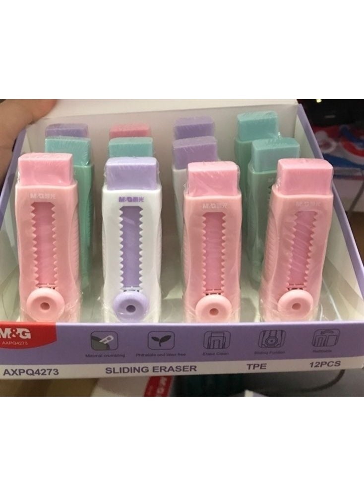 M&G Sliding Eraser Pen Dustless and excellent eraser  cleaning/Pastel color - Image 2