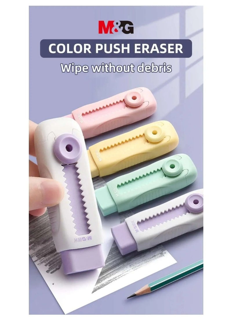 M&G Sliding Eraser Pen Dustless and excellent eraser  cleaning/Pastel color - Image 4