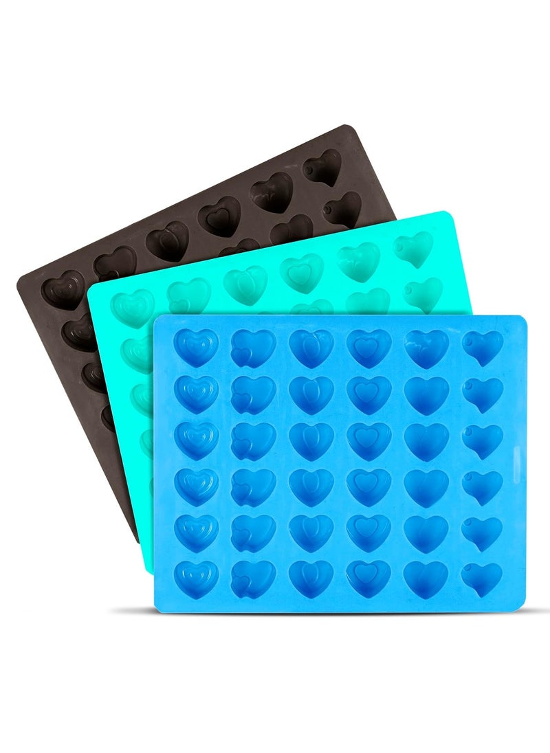 Karp KARP Heart Food Grade Silicone Molds 36 Cavity Non-Stick Chocolate Mould Jelly, Homemade Treats, Candy, Candle,Ice Lacquer Seal Making Supplies  - Image 1