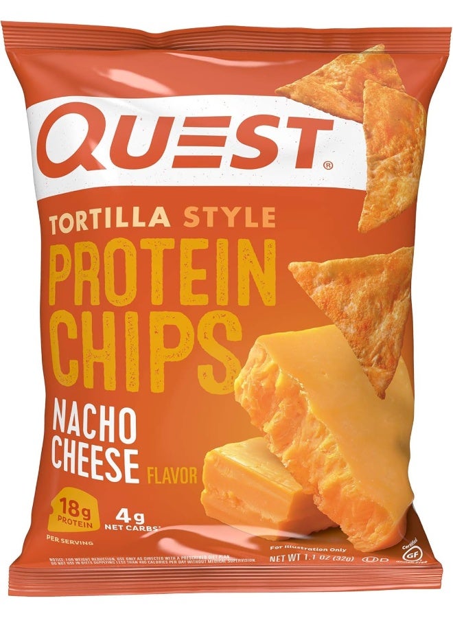 Quest رقائق بروتين كويست نوتريشن على طراز التورتيلا، منخفضة الكربوهيدرات، بنكهة الجبنة الناتشو - Image 1