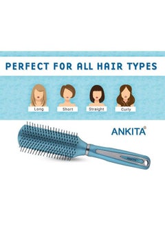Ankita Hair Brush With Nylon Bristle Allpurpose Colors May Vary (A6) By Chhavi Creation  - Image 5