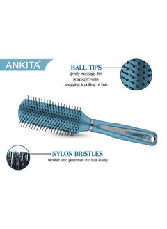 Ankita Hair Brush With Nylon Bristle Allpurpose Colors May Vary (A6) By Chhavi Creation  - Image 4