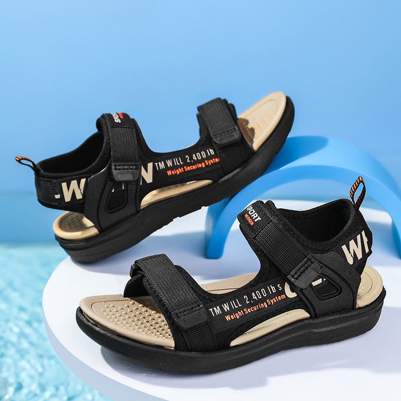 Open Toe Large Children'S Shoes Children'S Sandals Korean Casual Boys Beach Shoes Jinjiang Shoes Non-Slip - Image 2