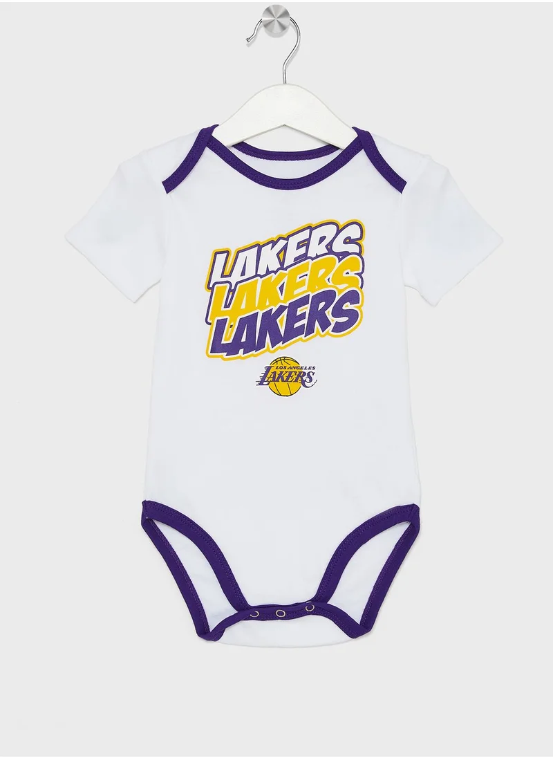 NBA Kids 2 Pack Los Angeles Lakers Monterey Tie Dye Creeper Onesie