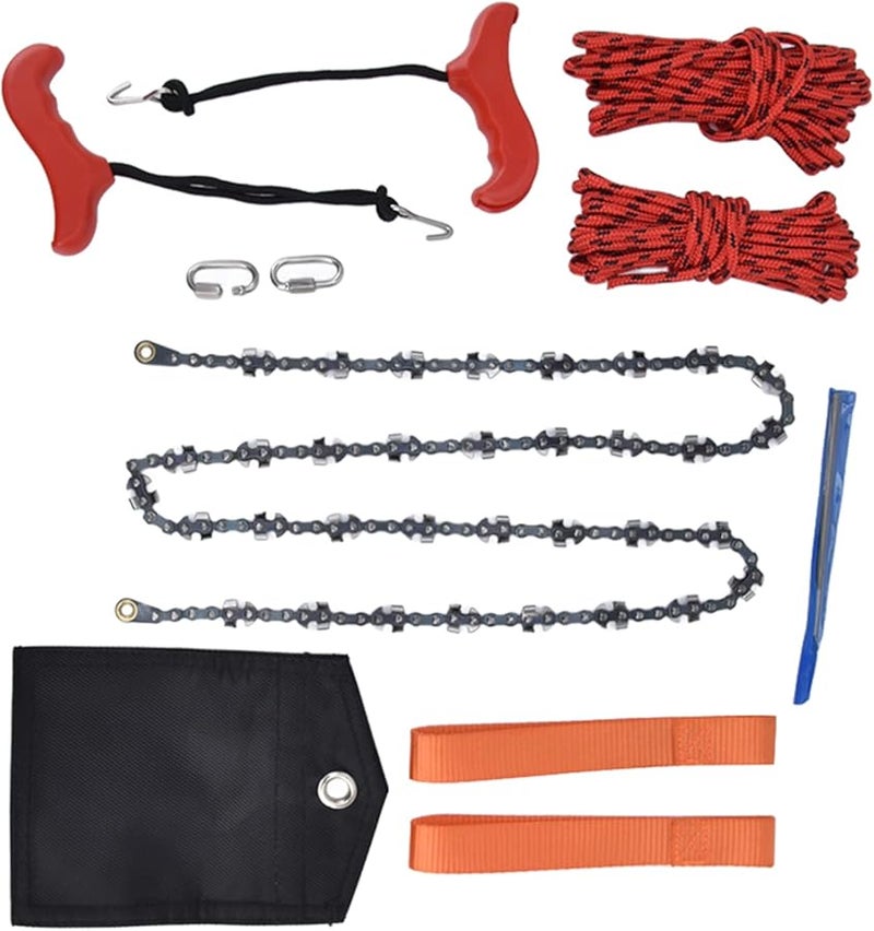 Folding Hand Rope Chain Saw 53 Inch Portable Tree Trimming Tool with Storage - Image 3