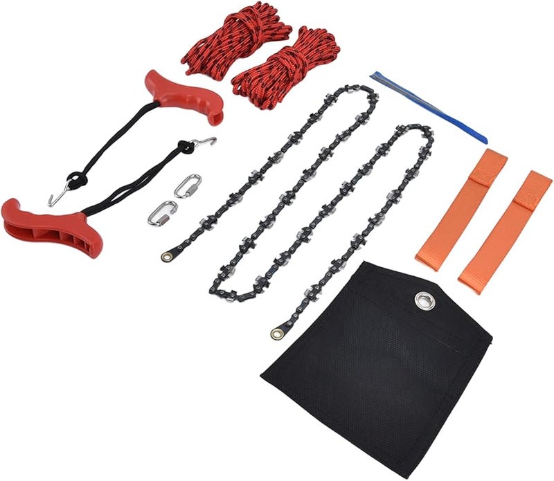 Folding Hand Rope Chain Saw 53 Inch Portable Tree Trimming Tool with Storage - Image 5
