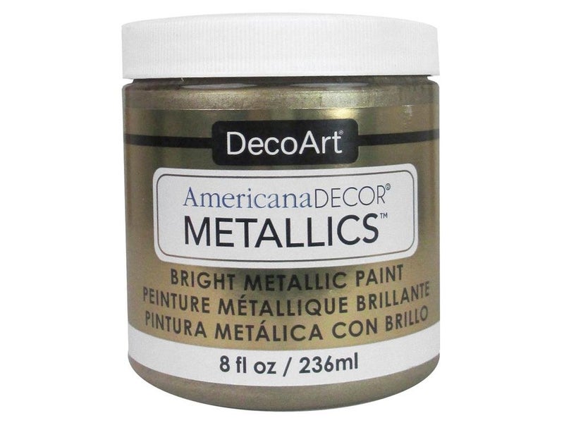 DecoArt Americana Dcor Metallic Jar of Paint Acrylic Champagne Gold 236 ml Pack of 1