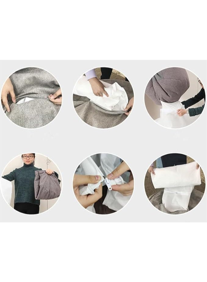 Harmony Home Classic Bean Bag Chair | Round Linen Fabric Bean Bag with Polystyrene Beads | Soft, Durable & Lightweight Seating for Home, Lounge, Bedroom & Living Room (XL Size, Red) - Image 3