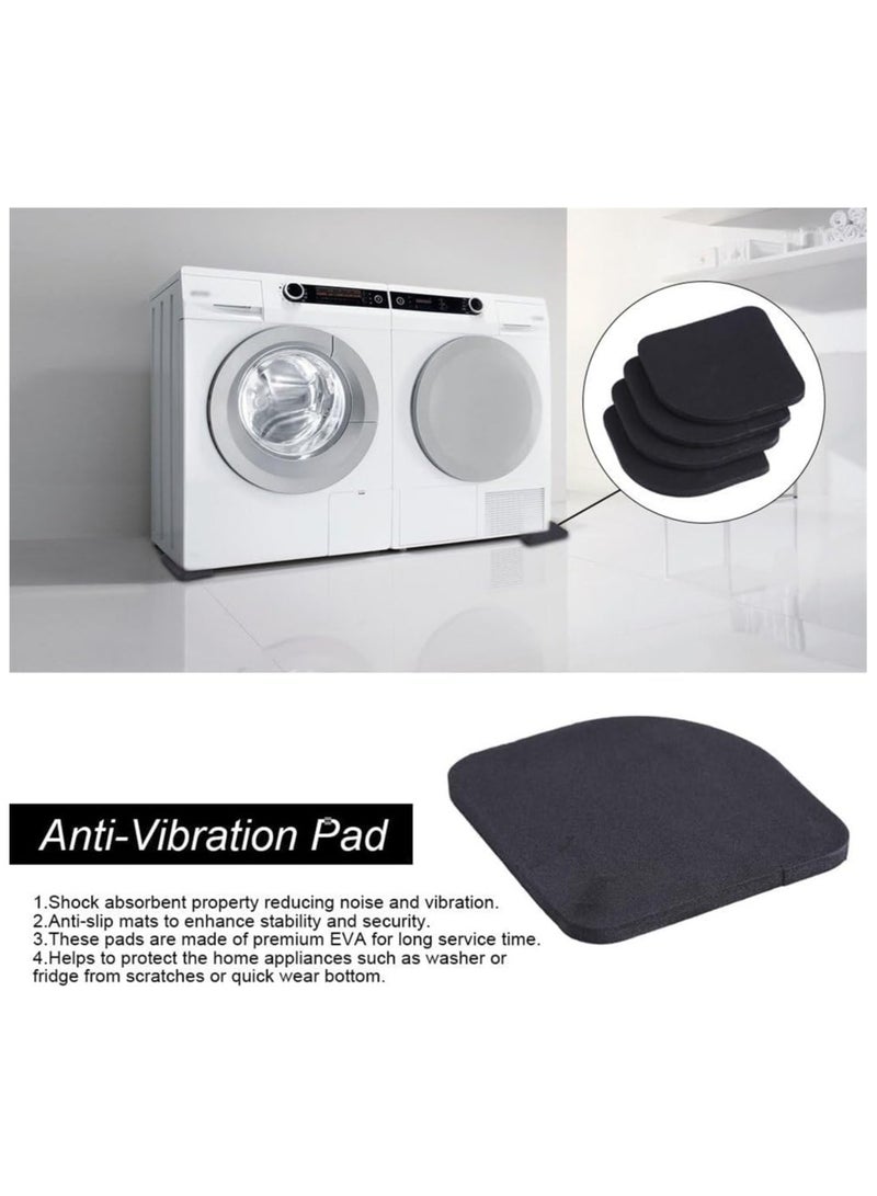 NANAO 20 Pack EVA Washer Shock Absorbing Pads, Home Appliance Silent Feet Mat, Anti-Slip Pads Floor Protectors for Washing Machine Refrigerator Dryer Treadmill, Reducing Noise, Wear and Vibration  - Image 2
