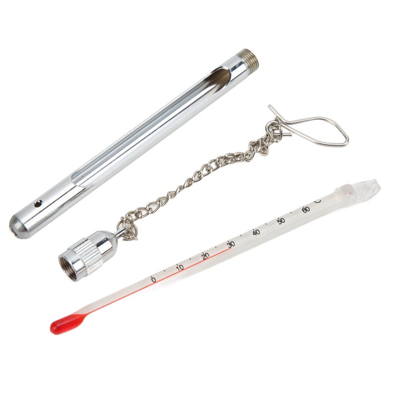 Fishing Thermometer: Compact Shape With Pocket Clip & Chain, Sturdy Metal Casing - Stream Water Temperature Measurement Tool for Fly Fishing In Streams And Rivers - Image 4