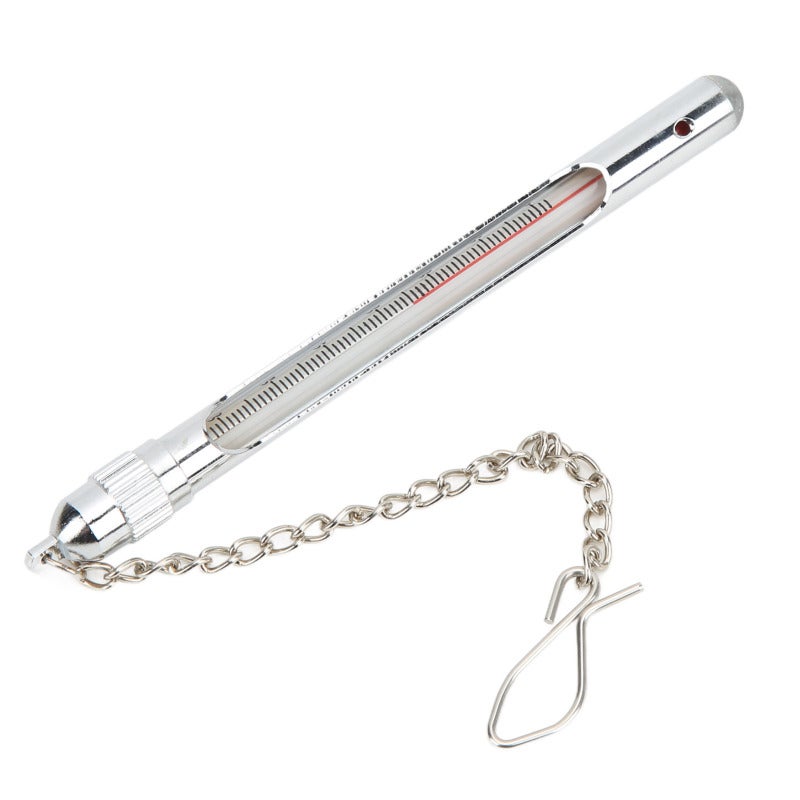 Fishing Thermometer: Compact Shape With Pocket Clip & Chain, Sturdy Metal Casing - Stream Water Temperature Measurement Tool for Fly Fishing In Streams And Rivers - Image 3
