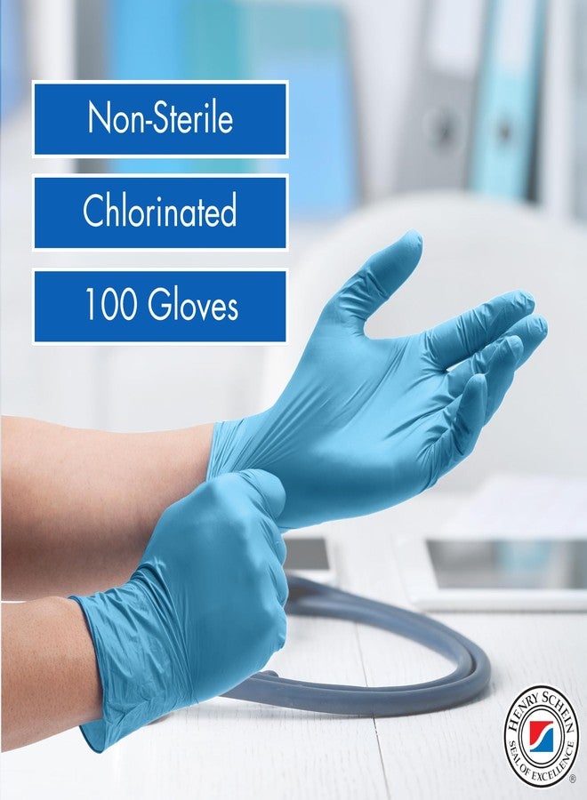 Henry Schein Criterion N100 Nitrile Gloves - X-Large, Blue, 90/Box - Chemo Tested, Latex-Free, 3.54 Mil Finger Thickness, Textured Fingers, Beaded Cuff, Non-Sterile, Disposable - Image 3