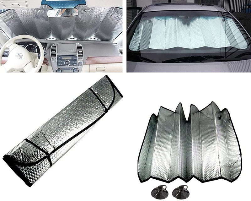 Selifaur - 60x130 cm Foldable Auto Front/Rear Window Car Windshield Sun Shade for Land Rover Discovery Sport - Image 2