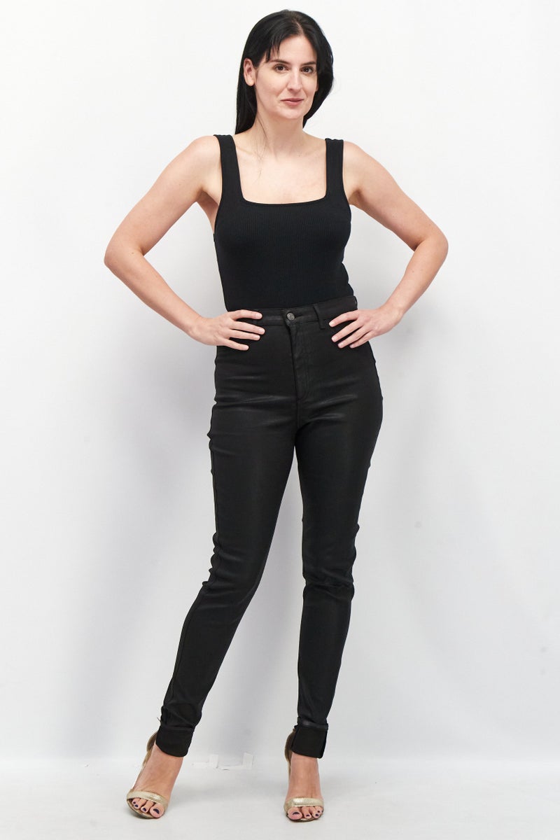 Asos Design Women Tall Fit Plain Stretchable Jeans, Black - Image 2