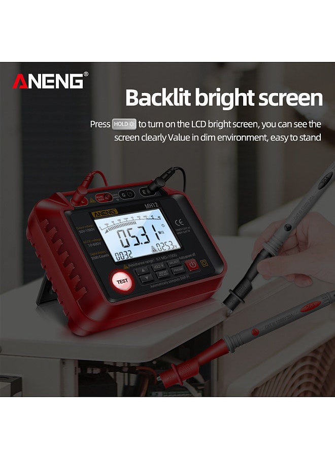ANENG MH12 Insulation Resistance Tester Shaking Table High Precision Megger Digital Insulation Resistance Meter Voltage Meter