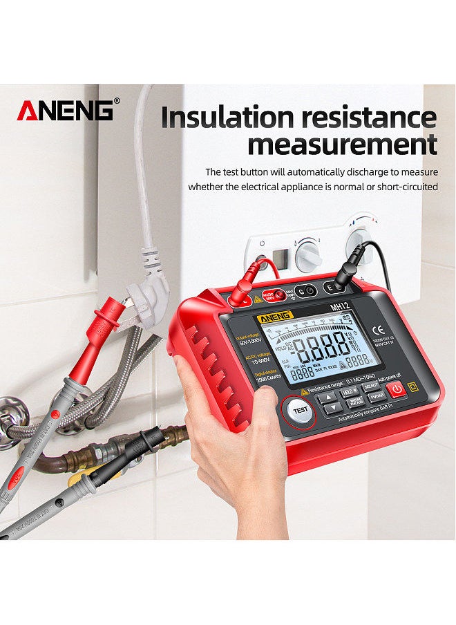 ANENG MH12 Insulation Resistance Tester Shaking Table High Precision Megger Digital Insulation Resistance Meter Voltage Meter