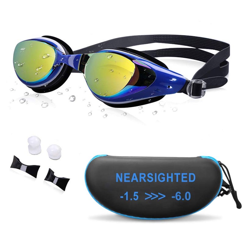 AIKOTOO Antifog Shortsighted Swim Goggles