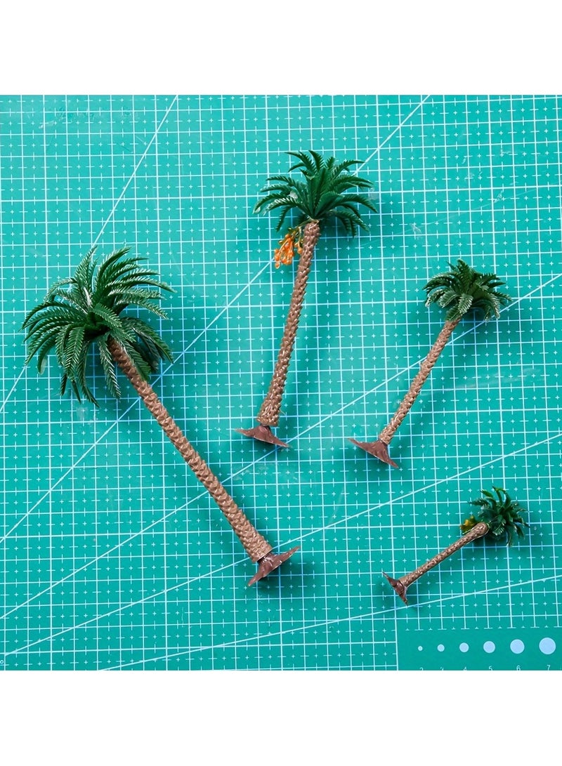 AROAQ 4 Scale Model Coconut Trees Set of 4 Palm Trees in 6/9/12/15cm Sizes for Model Making and Beach Scenery - Image 5