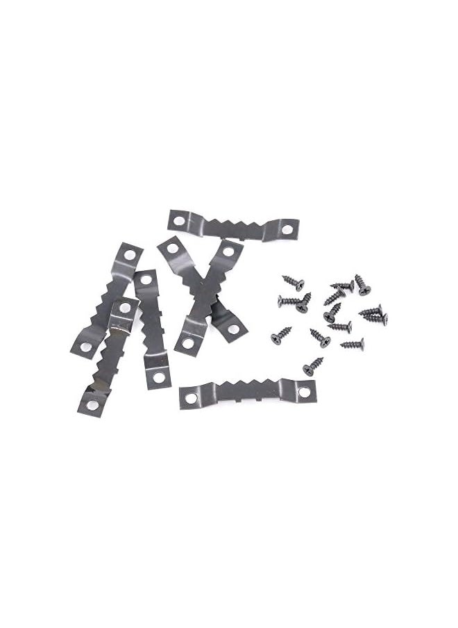 Generic - Generic 120 Pcs Sawtooth Picture Frame Hanging Hangers Double Hole with Screws, for Home Decoration Creative Picture Frame Hanging (Black) - Image 1