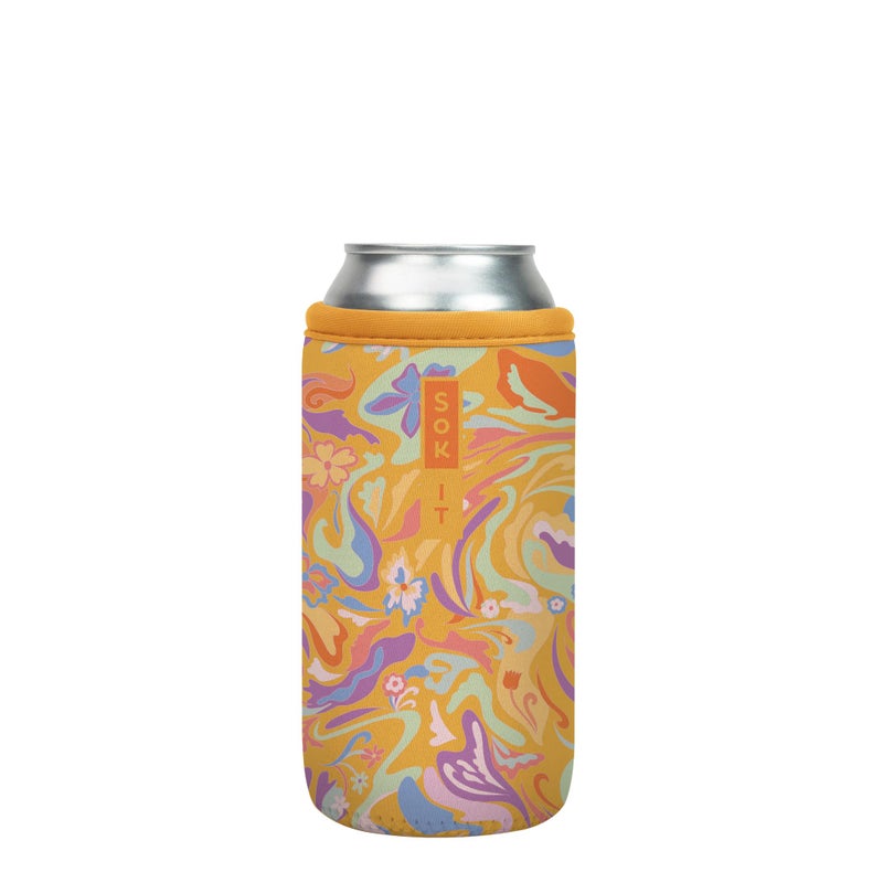 Sok It Can Sok Sleeve for Beer & Soda Insulated Neoprene Cover (Groovy Swirls  16oz Can Sleeve) - Image 1