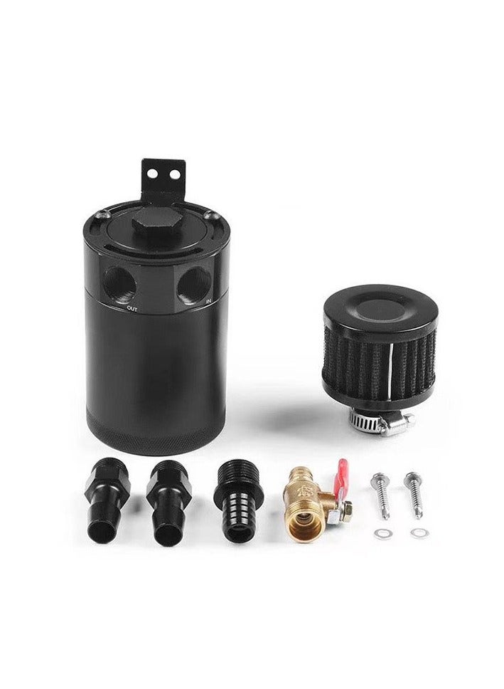 general Baffled Oil Catch Can Kit Universal 2 Port Aluminum Oil Separator Reservoir Tank - Image 1