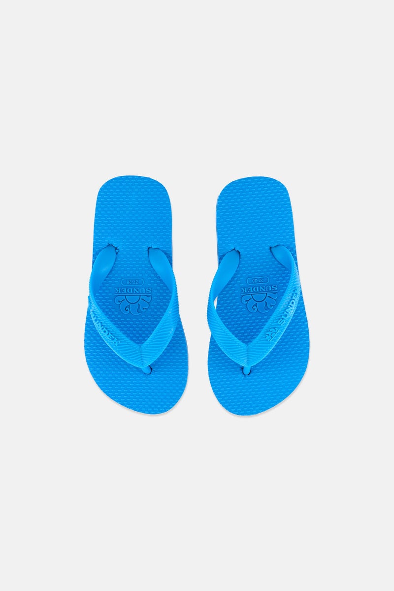 Sundek Kids Boy Brand Logo Slip On Slipper, Blue - Image 3